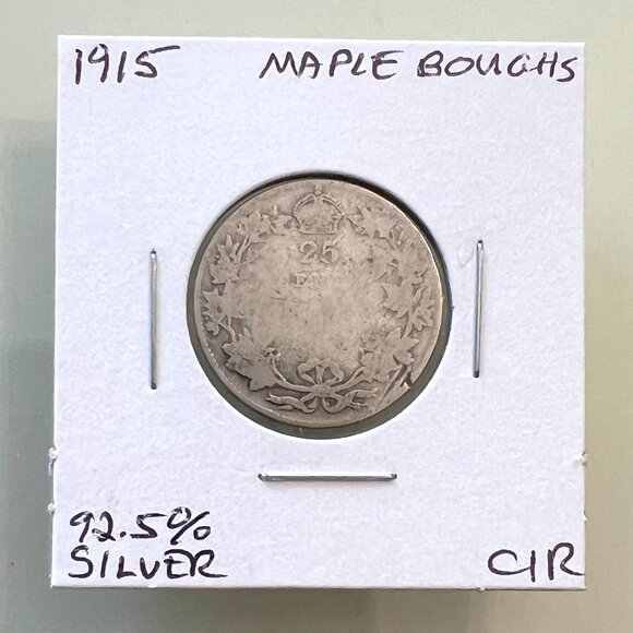 1912, 1913, 1914 & 1915 Canada Sterling Silver 4 x 25¢ Coins! - Picture 9 of 13